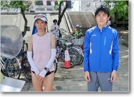 0Kmの部で優勝の渡村恵子さんと野寄慎一郎さん